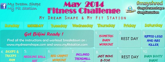 Featured May Fitness Challenge - 31-Day Workout Calendar Preview